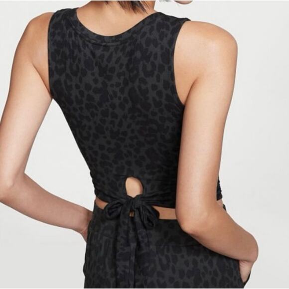 VICTORIA'S SECRET Heavenly Tank Top Animal Print Twist Front Tie Back Large - Picture 2 of 11